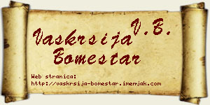 Vaskrsija Bomeštar vizit kartica